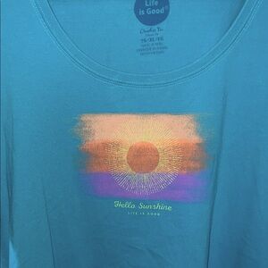 LIFE IS GOOD SCOOP NECK TEE